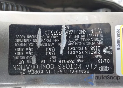 2013 Kia Soul ! из США, поврежденный, VIN KNDJT2A69D7575110